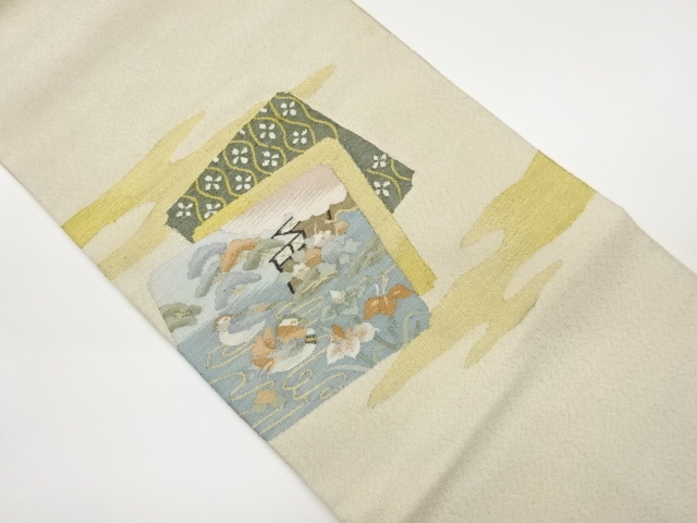 JAPANESE KIMONO / KASUMI / MANDARIN DUCK / FLOWERS SPELLED PAPER / NAG